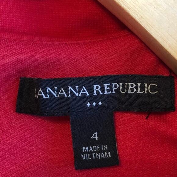 Banana Republic Sexy Red Dress Womens 4 Red Sleeveless Stretch Career Minimalist - Picture 4 of 9